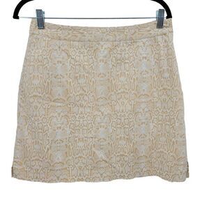 EP Pro Golf Skort 8‎ Beige Snake Print Skirt Short Lined Stretch Cotton Pockets